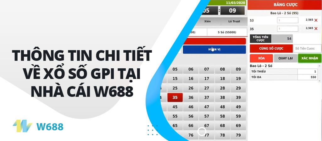 Thông tin chi tiết về Xổ số GPI tại nhà cái W688