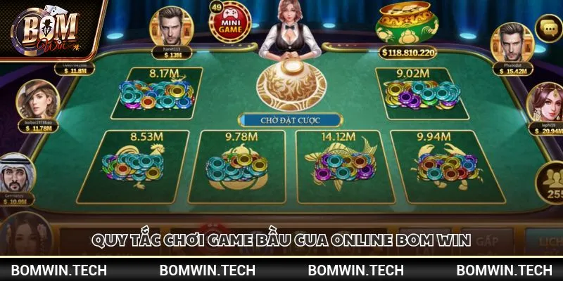 Quy tắc chơi game bầu cua online Bom win